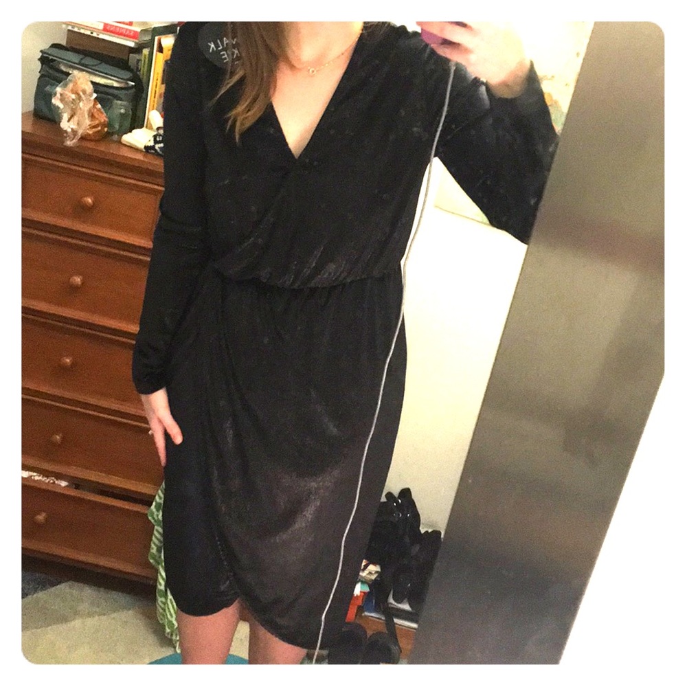 Black velvet tulip bottom dress